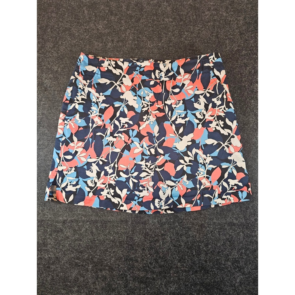 Lady Hagen Golf Skort Women 8 Navy Floral Performance Stretch Pockets Pull On